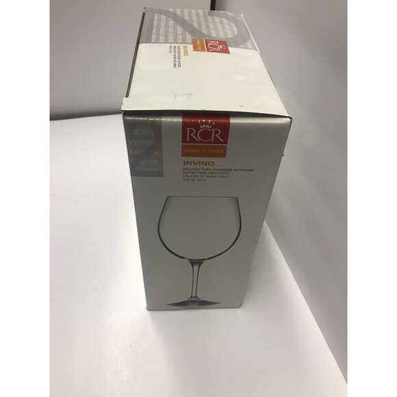 ITALY Wine RCR Goblets Crystal Glass Stem MADE IN ITALY NEW  In Original Box - Picture 3 of 7